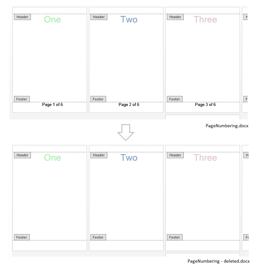 Delete Page Numbering Delete Page Numbering