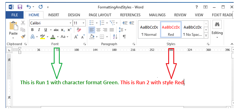 Formatting and Styles Formatting and Styles