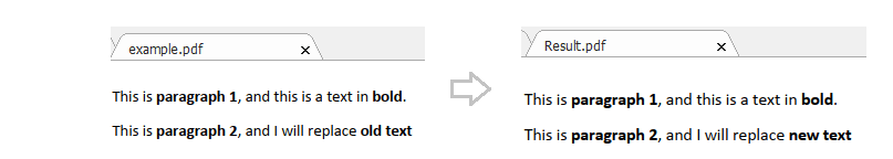 Replace Text in Paragraphs Replace Text in Paragraphs