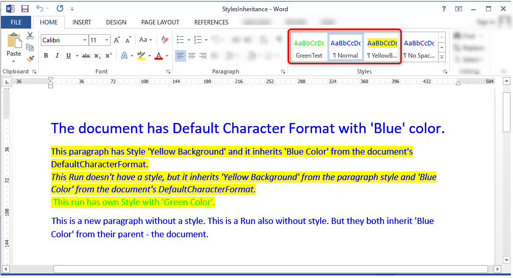Styles Inheritance Styles Inheritance