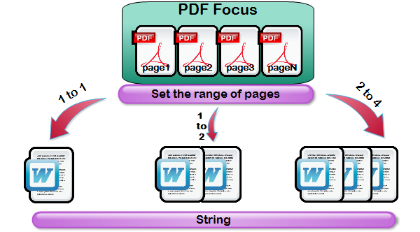 Convert custom pages from PDF to Word