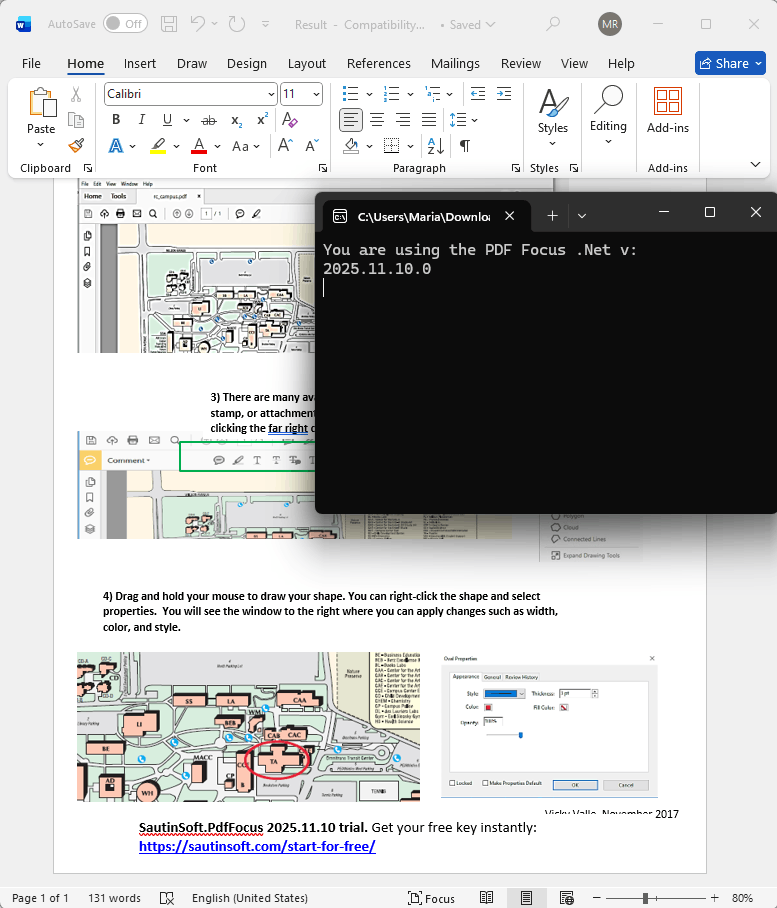 version of pdf focus output