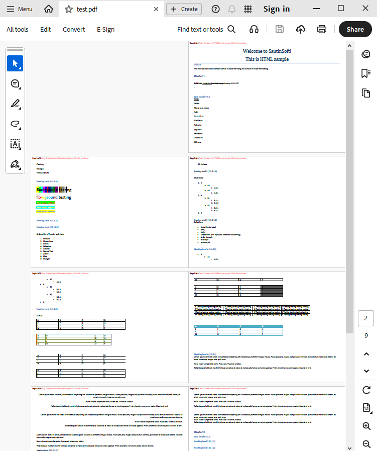 convert html file to pdf file input