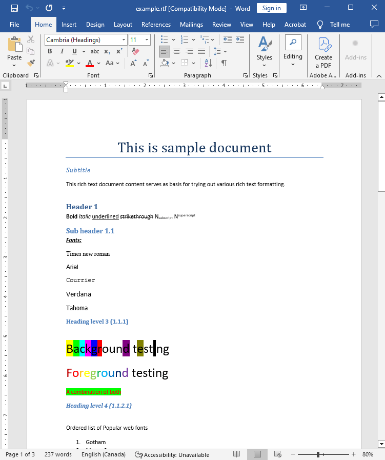 set single font for the pdf input