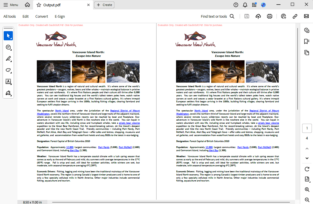 page reordering output