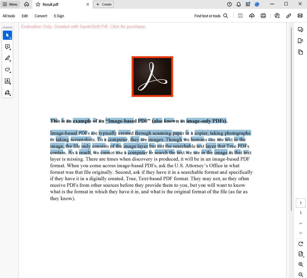 convert scanned PDF into searchable PDF output