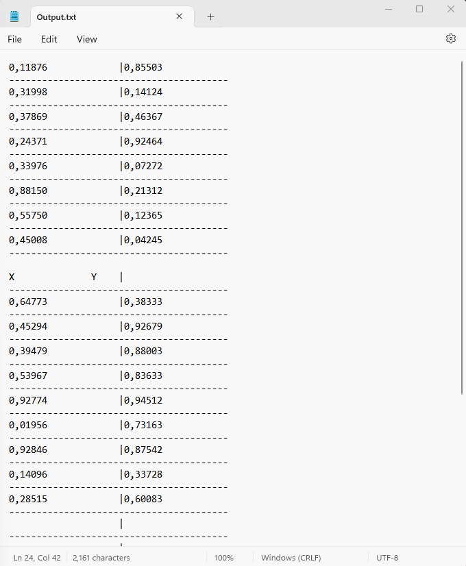 export data from tables to txt output