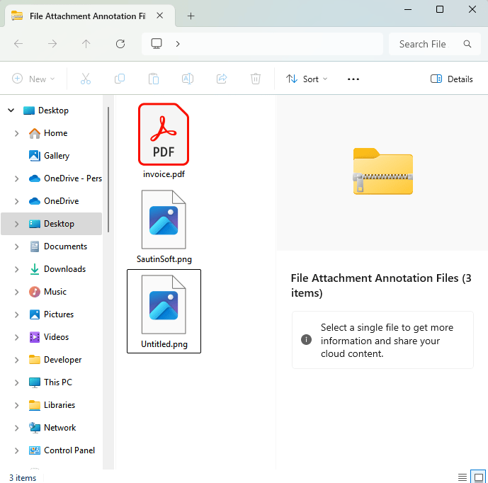 extract attachment annotations output