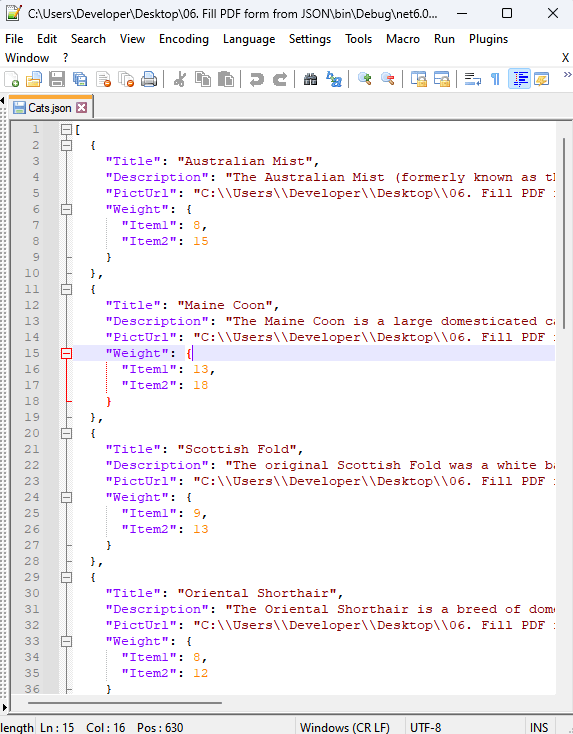 fill pdf form from json intermediate file